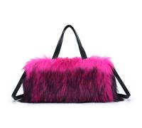 EVEOUT Y2K Faux Fur Fluffy Tote Bag for Women Sweet & Cool Style Plush Handbag Furry Crossbody Shoulder Bag for Autumn Winter Daily Outfits
