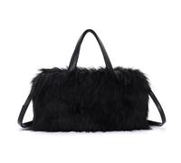 EVEOUT Y2K Faux Fur Fluffy Tote Bag for Women Sweet & Cool Style Plush Handbag Furry Crossbody Shoulder Bag for Autumn Winter Daily Outfits