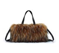 EVEOUT Y2K Faux Fur Fluffy Tote Bag for Women Sweet & Cool Style Plush Handbag Furry Crossbody Shoulder Bag for Autumn Winter Daily Outfits
