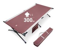 EVER ADVANCED Folding Camp Bed, XXL, 300 kg Load Capacity, Large and Wide, 214 cm x 106 cm, Sturdy Camping Bed for Camping, Travel, Indoor, Outdoor, Beach and Garden