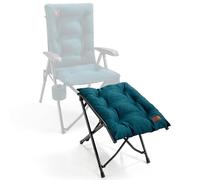 EVER ADVANCED Folding Camping Footrest, Ergonomical Ottomans for Living Room, Collapsible Garden Footstool, Lightweight Leg Rest with Carry Bag for Bedroom, Garden, Patio, Outdoor Dark Green