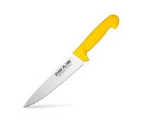 EVER BLADE Professional Colour-Coded Chef Knife 200mm (8 Inch) - Stain-Resistant, Premium Japanese Stainless Steel Kitchen Knife with Textured, Green Colour HACCP Handle (Yellow, 7.5")