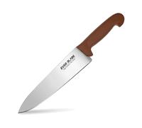 EVER BLADE Professional Colour-Coded Chef Knife 200mm (8 Inch) - Stain-Resistant, Premium Japanese Stainless Steel Kitchen Knife with Textured, Green Colour HACCP Handle (Brown, 10")