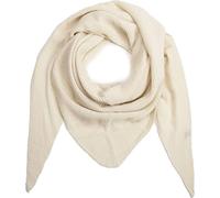Ever Bloom Women's Scarf, Knitted Triangle Scarf, Soft Triangular Scarf, Lightweight Knitted Scarf, Neckerchief for Women and Girls, Long, Plain 195 x 80 cm, cream white, One Size
