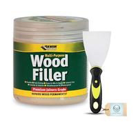Ever build Multipurpose Wood Filler Pine 250ml with 3" Flexible Tool - Sandable Indoor & Outdoor Use - Waterproof Exterior Wood Filler - Pine WoodFiller for Repairs & Holes