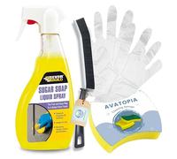 Ever Build Sugar Soap Spray (500ml), Sponge, Crevice Brush and Plastic Gloves | Wall Cleaner for Painted Walls, Sugar Soap for Cleaning, Bathroom Cleaning Tool, Removes Grease, Grime & Nicotine Stains