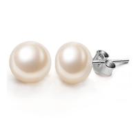 Ever Faith 13mm Cream Freshwater Cultured Pearl Stud Earrings