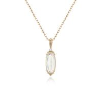 Ever Faith 925 Sterling Silver Natural Stone Clear Quartz 14K Gold Oval Healing Crystal Choker Necklace Mothers Day/Birthday/Christmas Gemstone Jewelry Gifts for Women Mom Wife