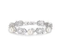 Ever Faith Bridal Pearl Cubic Zirconia Tennis Elegant Bracelet