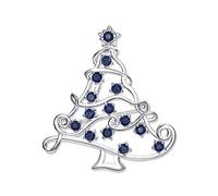 Ever Faith Christmas Tree Brooches for Women, Stunning Rhinestone Crystal Wishing Tree Lapel Pin, Simple Christmas Decorations