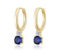 Ever Faith Cubic Zirconia September Birthstone Hypoallergenic Lightweight Dainty Hoop Earrings
