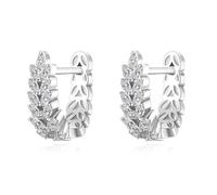 Ever Faith Cubic Zirconia Tiny Dainty Post Huggie Hoop Earrings