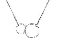 Ever Faith Infinity Interlocking Double Circles Pendant Necklace