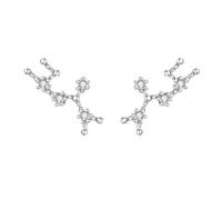 Ever Faith Sagittarius Zodiac Constellation Cubic Zirconia Stud Earrings