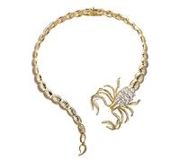Ever Faith Scorpion Choker Necklace for Halloween Costume Statement Vintage Punk Rock Gothic Animal Scorpion Jewellery Cosplay Jewellery Accessories for Women