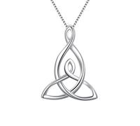 Ever Faith Triangle Celtic Knot Necklace