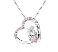 Ever Faith "You are Magical" Unicorn Heart Necklace