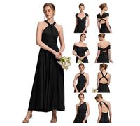Ever-Pretty Multiway Bridesmaid Dress Maxi Dress with Bandeau Infinity Evening Gown Black One Size Plus
