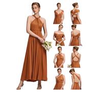 Ever-Pretty Multiway Bridesmaid Dress Maxi Dress with Bandeau Infinity Evening Gown Burnt Orange One Size Plus