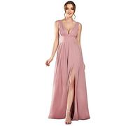 Ever-Pretty Women's A Line High Stretch Sleeveless Bodycon Floor Length Bridesmaid Dresses Dusty Rose 24UK