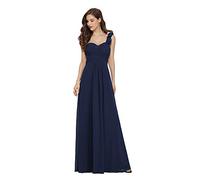 Ever-Pretty Womens Elegant One Shoulder Pleated Waist Royal Blue Bridesmaid Dresses for Wedding Guest Navy Blue 26UK