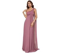 Ever-Pretty Women's One Shoulder A Line Empire Waist Elegant Floor Length Chiffon Evening Party Dresses 24UK Orchid