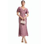 Ever-Pretty Women's Sequin Evening Dresses Maxi Bodycon V-Neck Short Sleeves Orchid 18