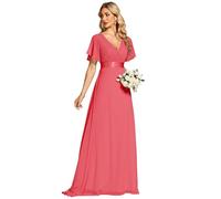 Ever Pretty Women's Summer Wedding Party Dresses Evening, Coral 1, 18 UK
