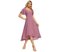 Ever-Pretty Women's V Neck Chiffon Evening Dress Chiffon Wedding Guest Dress Orchid 14UK