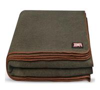 Ever Ready First Aid Military Wool Blanket - 95% Wool, Washable, Perfect for Outdoors, Picnics, Travel, Car & Bushcraft Emergency Blanket, 96" x 96" 6.65 lbs. - Olive Drab Green - Queen Size