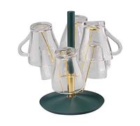 Ever Rich ® 6 Cup Mug Glass Holder Rack/Cups Drying Rack Stand (Teal Green)