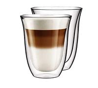 Ever Rich ® Double Wall Glasses Espresso Coffee - Tea - Cappuccino - Clear Glass Cups - Heatproof Insulated Glass (280ML Glass)