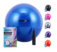 Ever Rich ® EXERCISE GYM YOGA SWISS BALL FITNESS PREGNANCY BIRTHING BALL 65CM + FOOT PUMP (Blue - H/PUMP)
