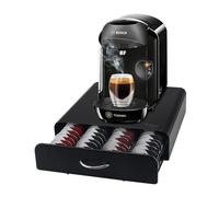 Ever Rich Tassimo Capsule Storage For 64 Pieces, T-Disc Coffee Capsules, Bosch Stand And Drawer, Anti-Vibration Design, Black