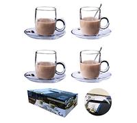 Ever Rich ® Tea Coffee Latte Glass Cup Mug - Fits Most of The Coffee Machines (190)