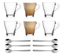 Ever Rich ® Tea Coffee Latte Glass Cup Mug - Fits Most of The Coffee Machines (250)