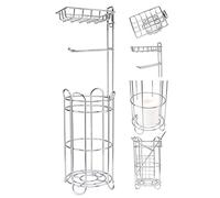 Ever Rich ® Toilet Papar Holders Free Standing Toilet Tissue Papaer Stand/Holder (Tissu Holder Bronze) (Silver)