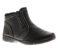 Ever So Soft Ladies Black Ankle Boots With Twin Zip, Size: 8