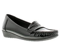 Ever So Soft Edith Ladies Black Wedge Shoes, Size: 6