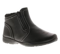 Ever So Soft Anni Ladies PU Ankle Boots - Footwear for Ladies Available in Various Sizes. Comfortable & Durable Ankle Boots Women with Zip Fastening Black 6 UK