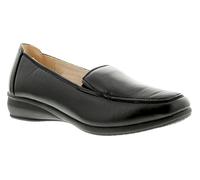 Ever So Soft Sally Womens Black Loafer Style Casual Shoes, Size: 8