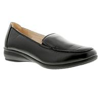 Ever So Soft Sally Womens Flat Shoes - Breathable Ladies Loafers with Leather Sock, Black Flat Shoes for Women with Deep Arch Support Black 3 UK