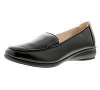 Ever So Soft Sally Womens Flat Shoes - Breathable Ladies Loafers with Leather Sock, Black Flat Shoes for Women with Deep Arch Support Black 7 UK