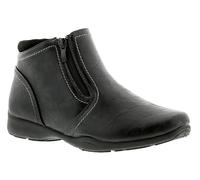 Ever So Soft Anni Ladies PU Ankle Boots - Footwear for Ladies Available in Various Sizes. Comfortable & Durable Ankle Boots Women with Zip Fastening Black 7 UK