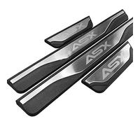 Ever TA 4 pcs Stainless Steel Car Door Sill Protector Strips for Mitsu-bishi ASX 2012-2020, Car Door Kick Plates Scuff Guard Threshold Styling Decoration Accessories, Silver