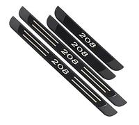 Ever TA 4 pcs Stainless Steel Car Door Sill Protector Strips for Peu-geot 208 2012-2020, Car Door Kick Plates Scuff Guard Threshold Styling Decoration Accessories, Black