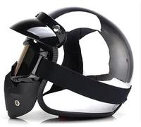 Ever TA Mirror Silver Chrome Motorcycle Half Helmets for Men and Women, Lightweight Vintage 3/4 Open Face Helmet Scooter Jet Helmet for Cruiser Moped, DOT Approved (Color : B, Size : XXL=63-64cm)