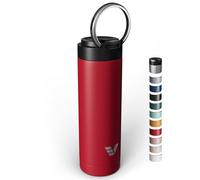 Ever Vessel Maxi Stainless Steel Water Bottle 26oz - Double wall vacuum insulated | Integrated carry handle | leak proof flip top lid | Lightweight & stylish - Red