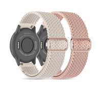 EverAct 18mm Braided Stretchy Nylon Watch Straps - Compatible with Garmin Vivoactive 4S, Venu 2S/3S, Forerunner 255S/265S
