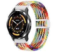 EverAct 18mm Magnetic Braided Watch Band Compatible with Garmin Venu 3s/Vivoactive 4s/Venu 2s/Vivomove 3s/Forerunner 255S/Forerunner 265S, Elastic Loop Soft Stretchy Wristband Strap for Women Men
